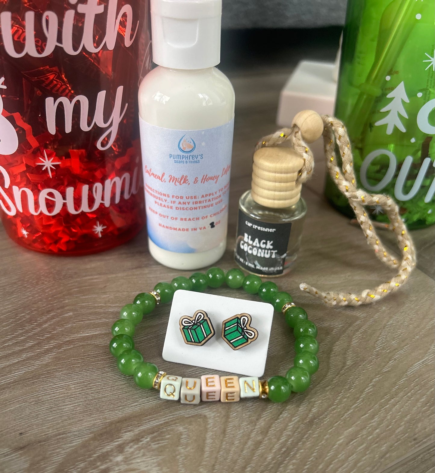 Holiday Theme Tumbler Self Care Set with Lotion