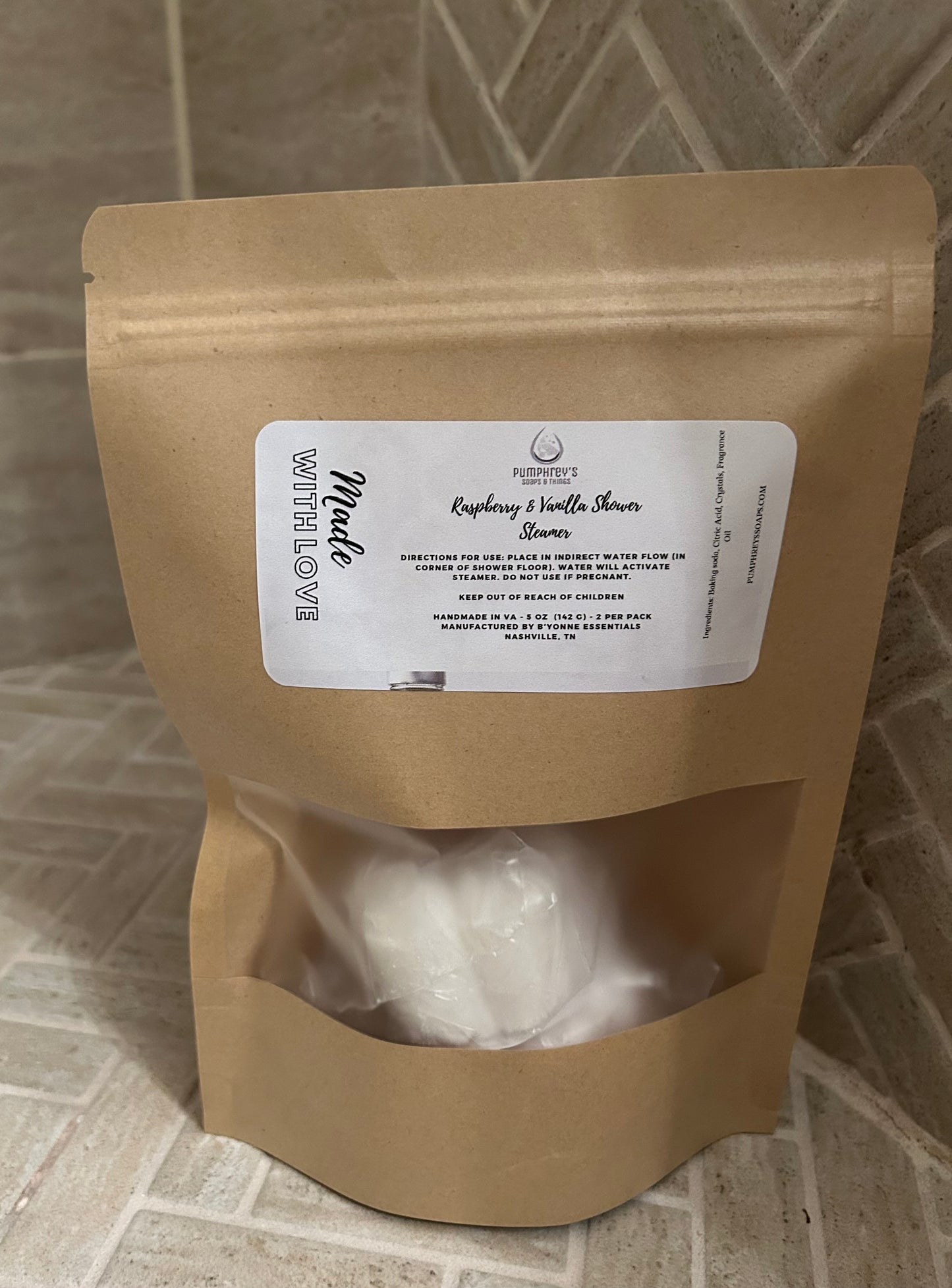 Raspberry & Vanilla Shower Steamer, 2 Pack