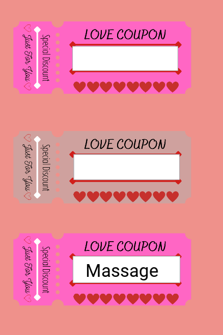 Customizable Love Coupons (Non-Canva Pro Edition), Printable Gifts