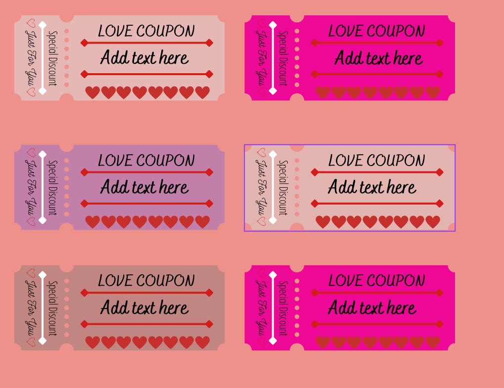 Customizable Love Coupons (Canva Pro Users Only), Printable Gifts
