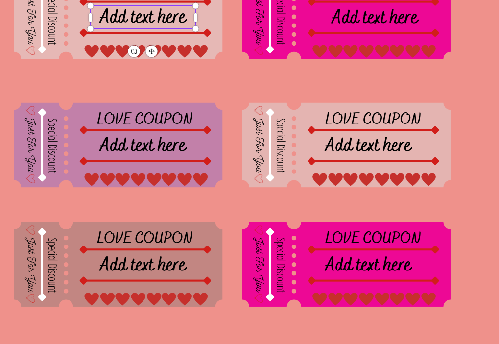 Customizable Love Coupons (Canva Pro Users Only), Printable Gifts