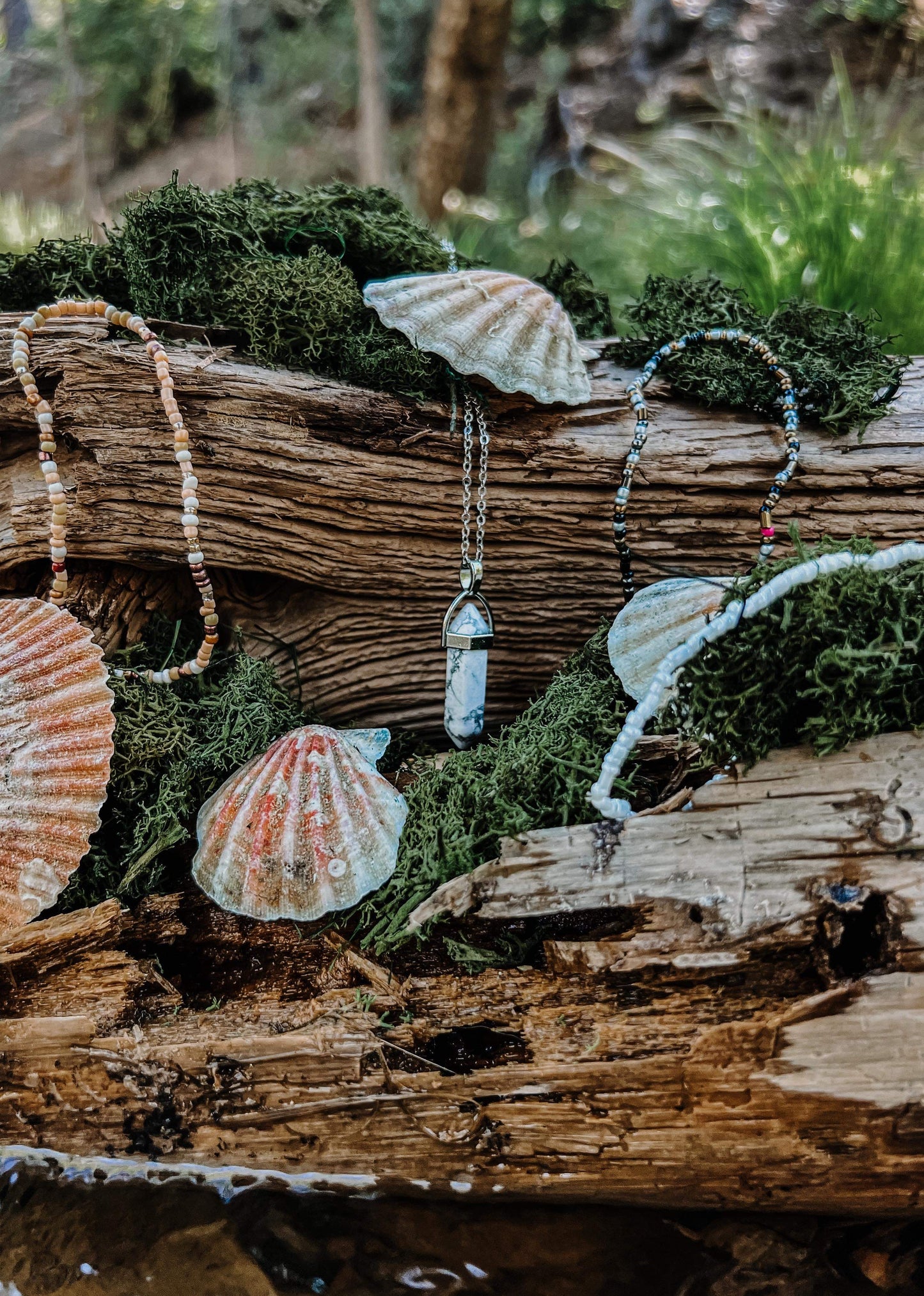 Natural Point Stone Necklace