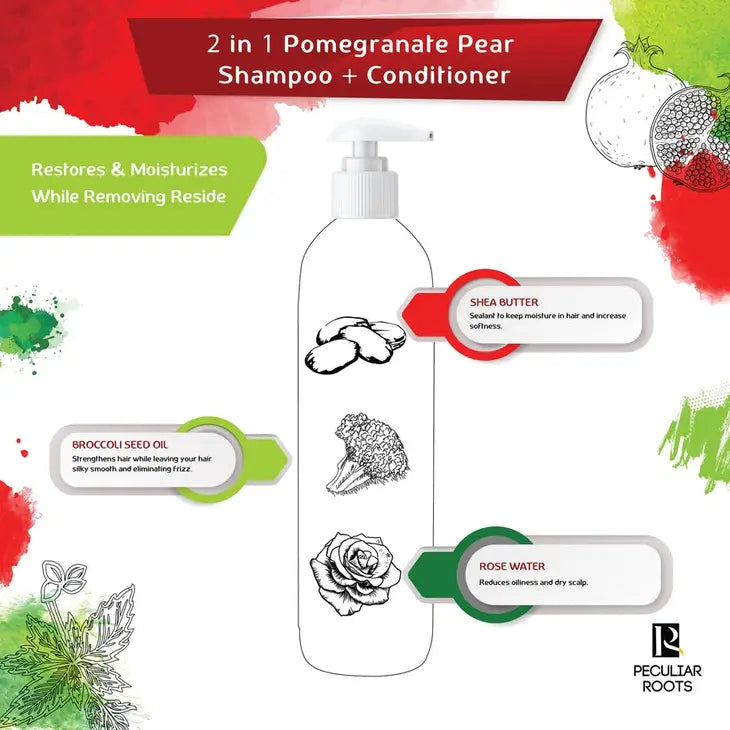 2 in 1 Shampoo + Conditioner (Pomegranate Pear)
