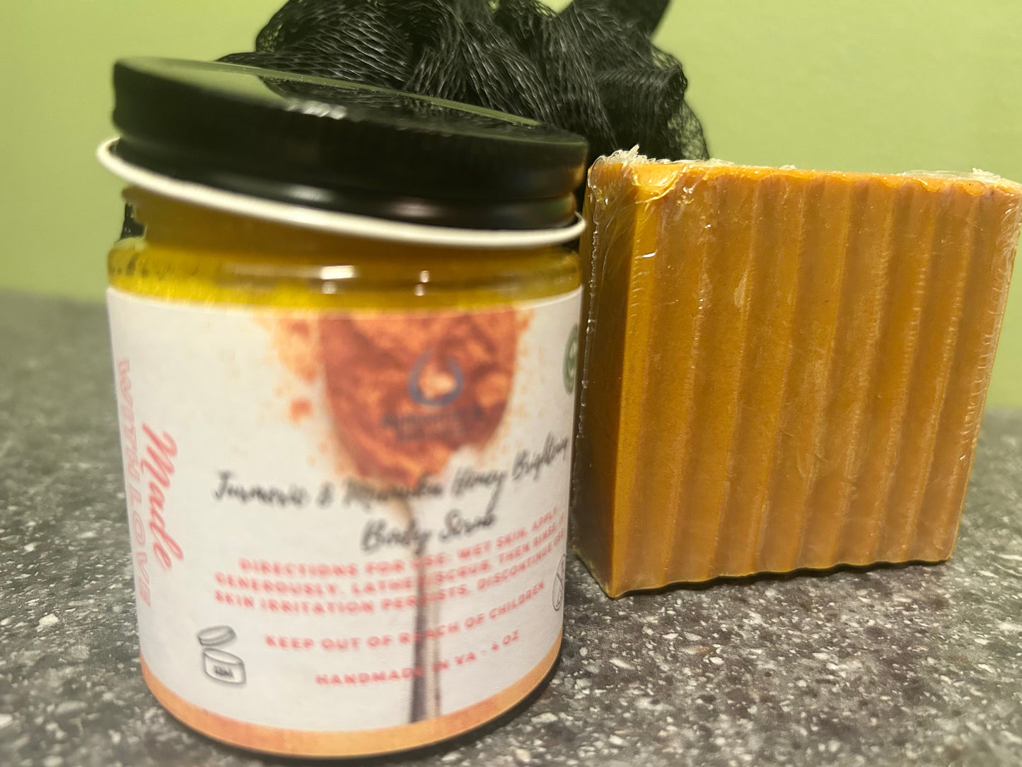 Turmeric and Manuka Honey Brightening Body Scrub