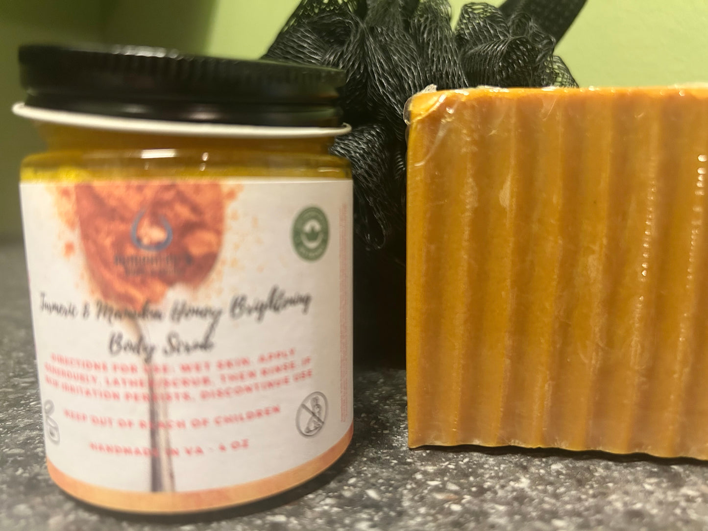 Turmeric and Manuka Honey Brightening Body Scrub