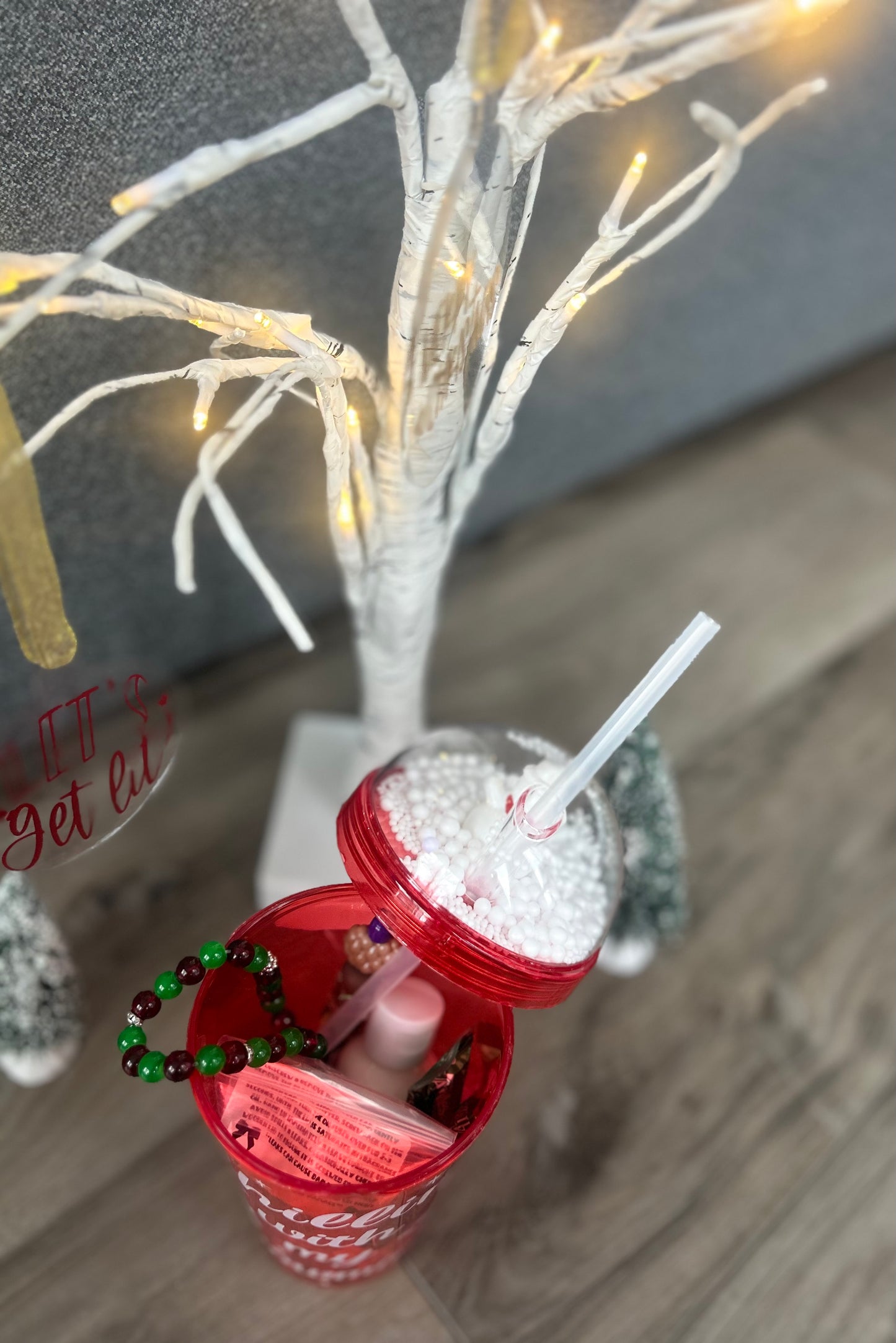 Holiday Theme Tumbler Self Care Set with Lotion