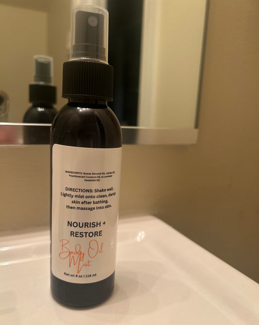 Body Oil Spray with Sweet Almond, Jojoba, and Coconut Oil