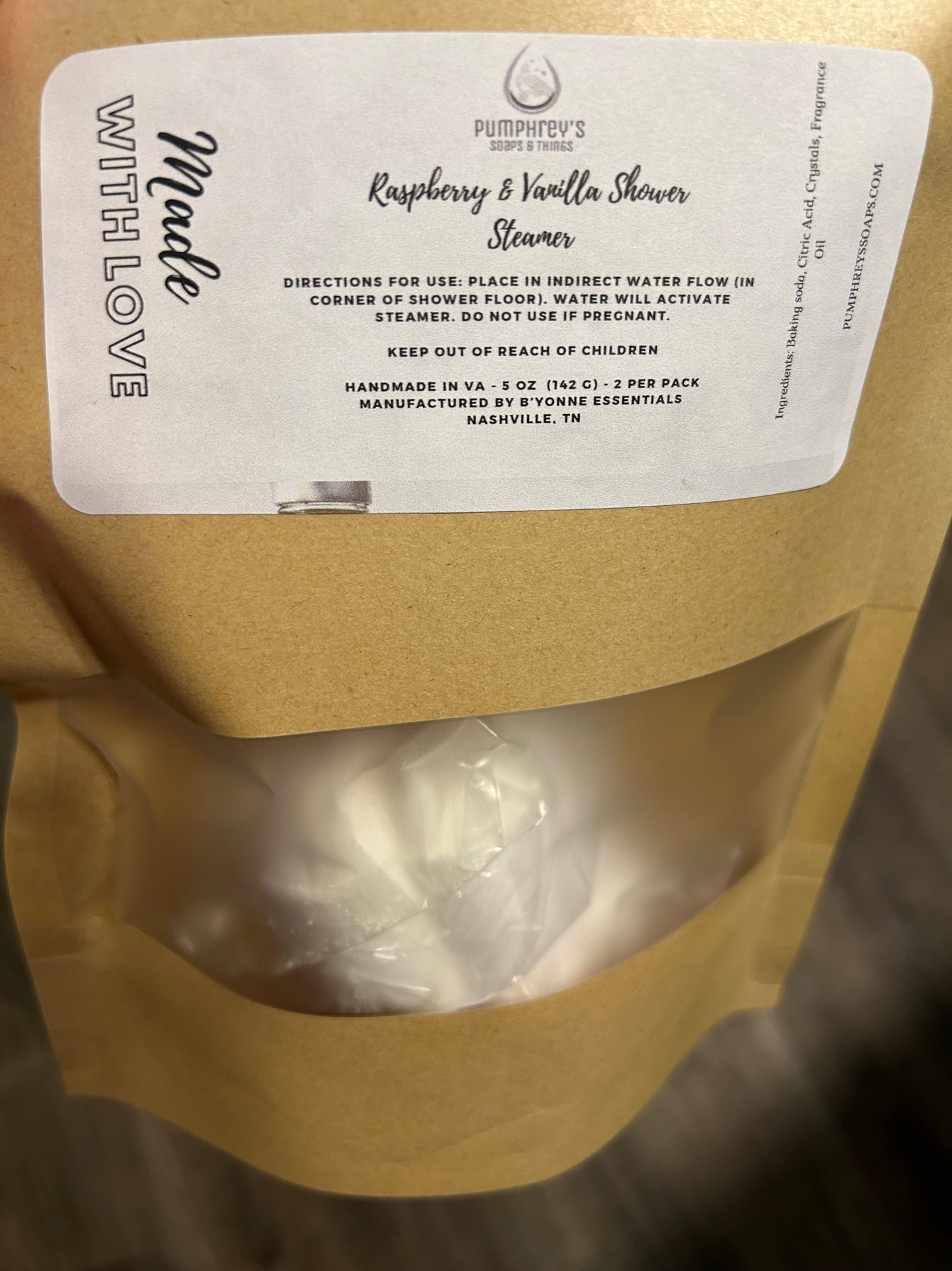 Raspberry & Vanilla Shower Steamer, 2 Pack