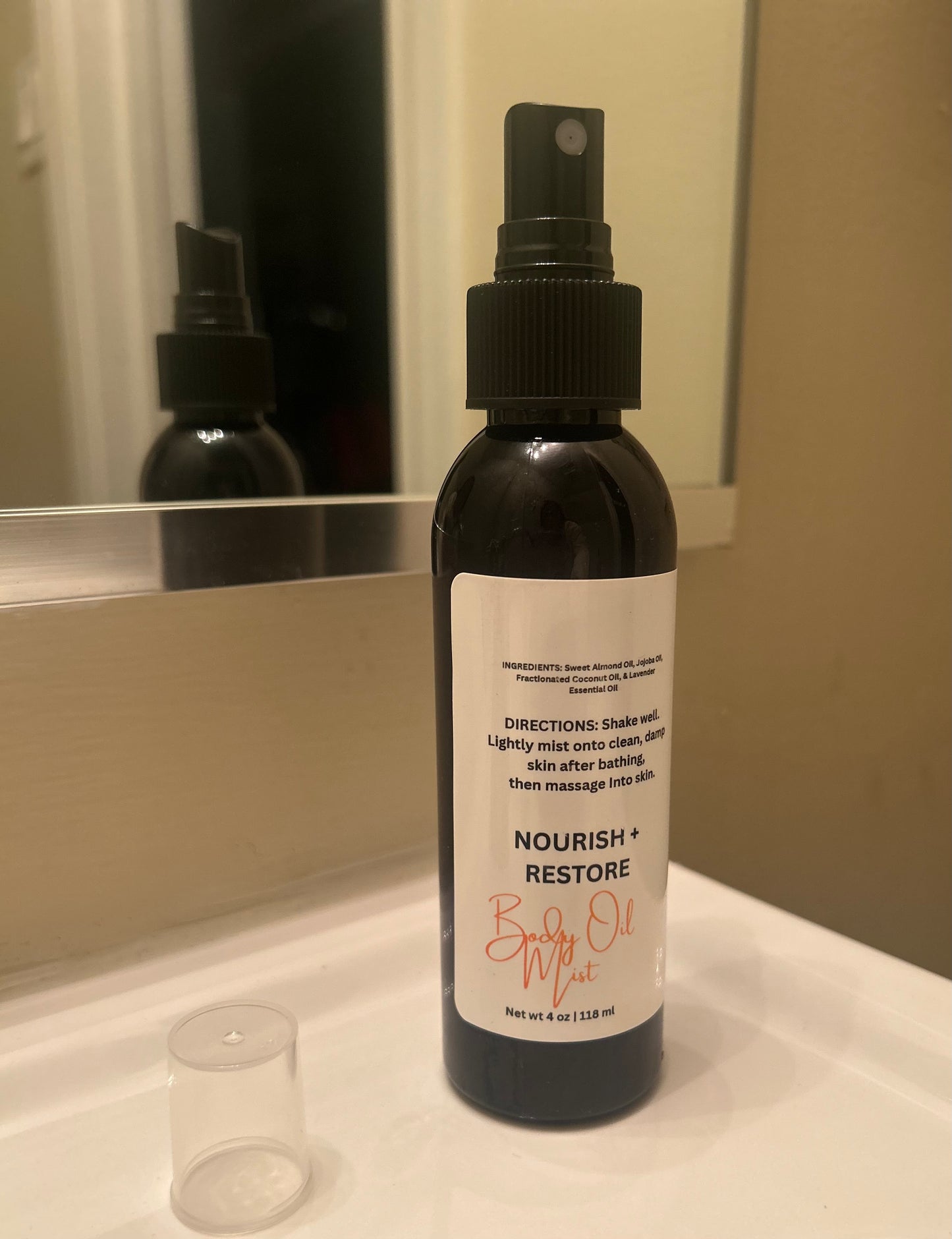 Body Oil Spray with Sweet Almond, Jojoba, and Coconut Oil