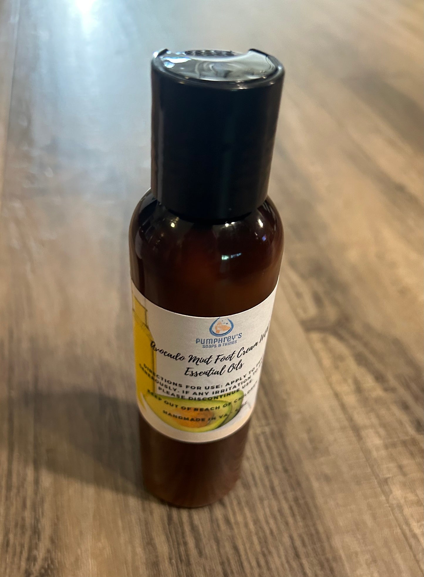 Avocado Mint Foot Cream With Essential Oils