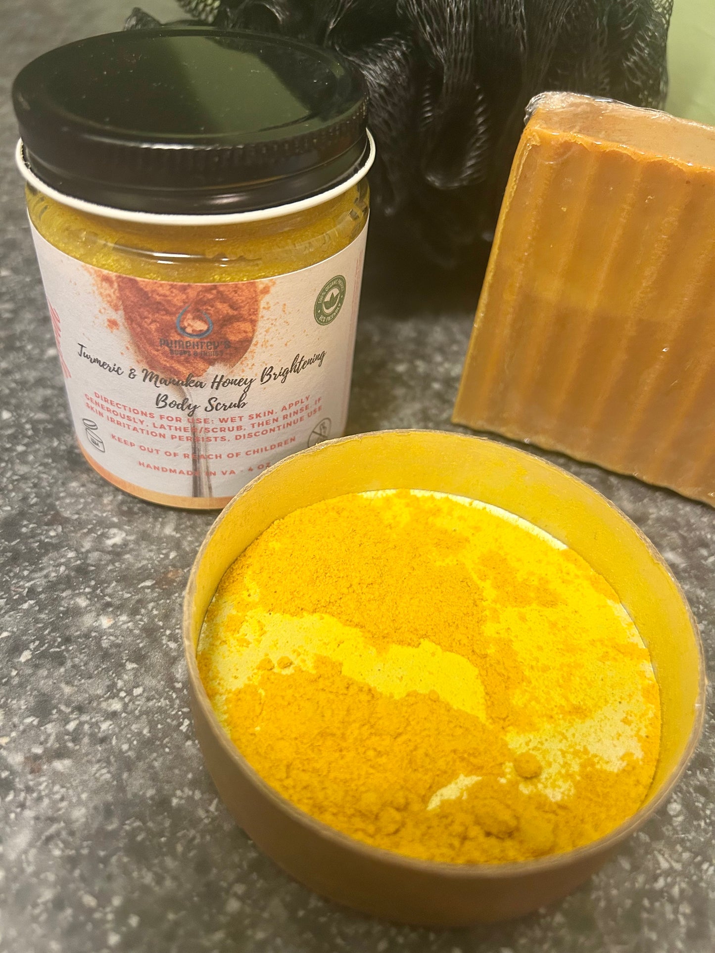 Turmeric and Manuka Honey Brightening Body Scrub