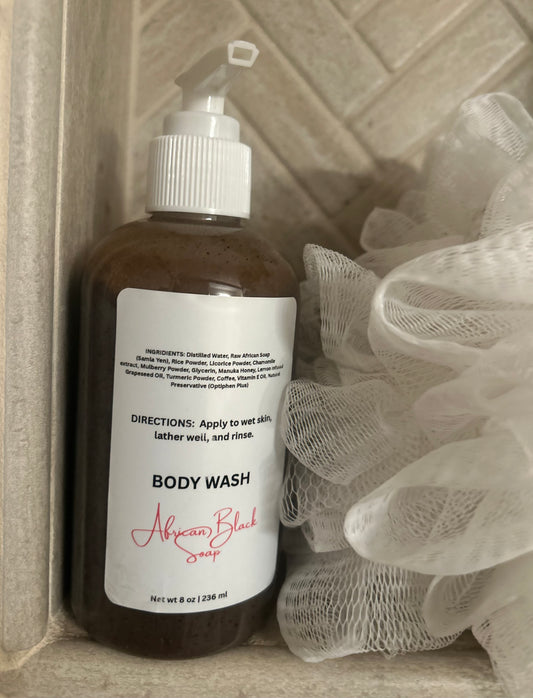 African Black Soap Face & Body Wash