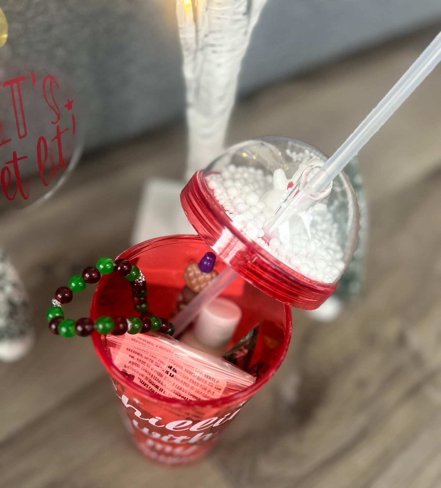 Holiday Theme Tumbler Self Care Set with Lotion