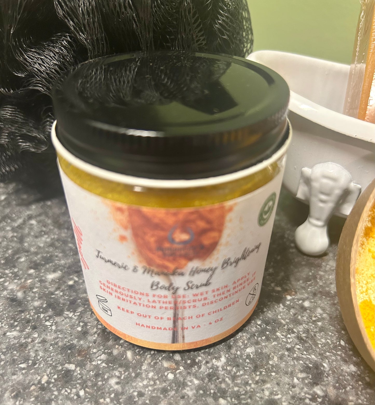 Turmeric and Manuka Honey Brightening Body Scrub
