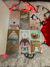 Load image into Gallery viewer, Happy Holidays Design: 12 Day Advent Self-Care Gift Box (Male Edition)
