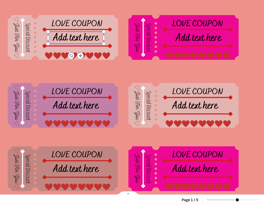 Customizable Love Coupons (Canva Pro Users Only), Printable Gifts