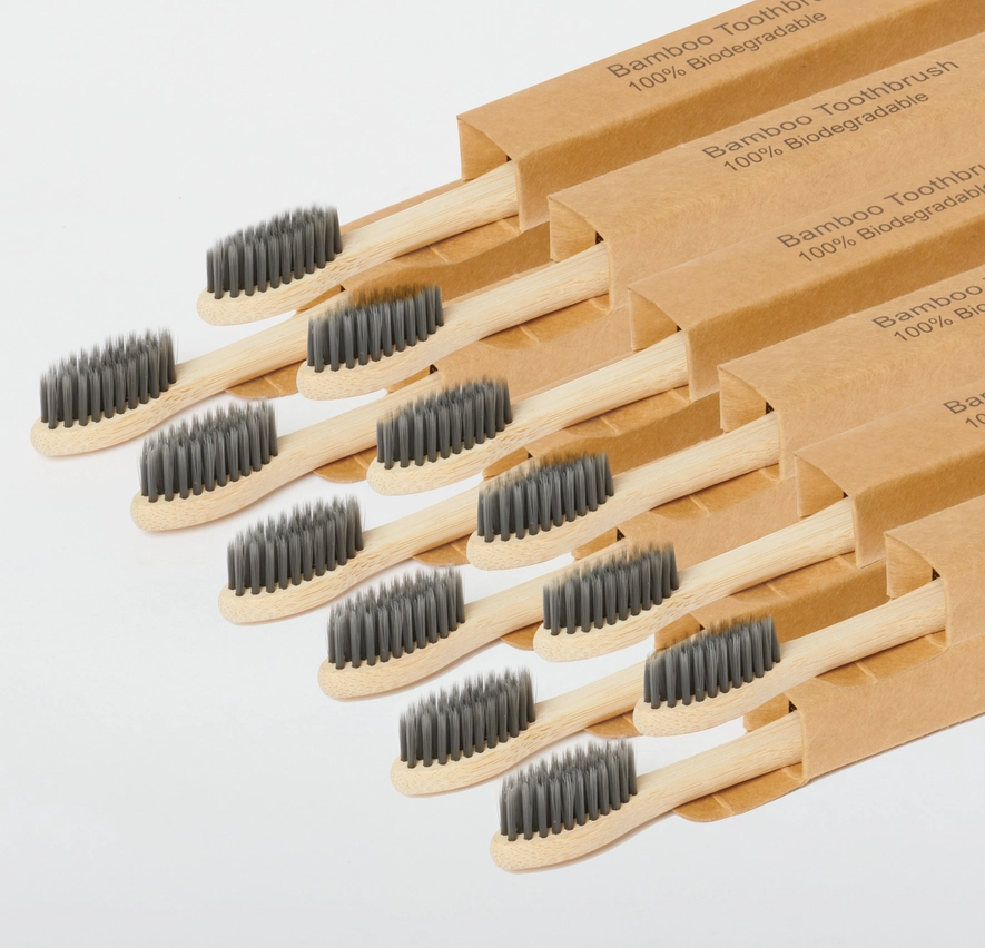 Charcoal-Infused Bamboo Manual Toothbrush