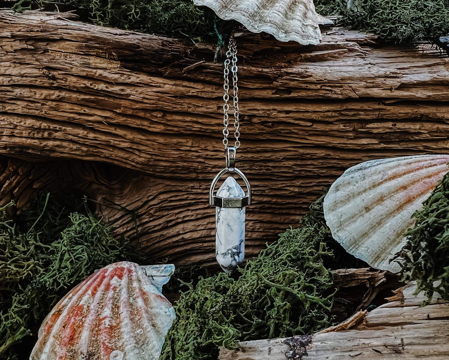 Natural Point Stone Necklace