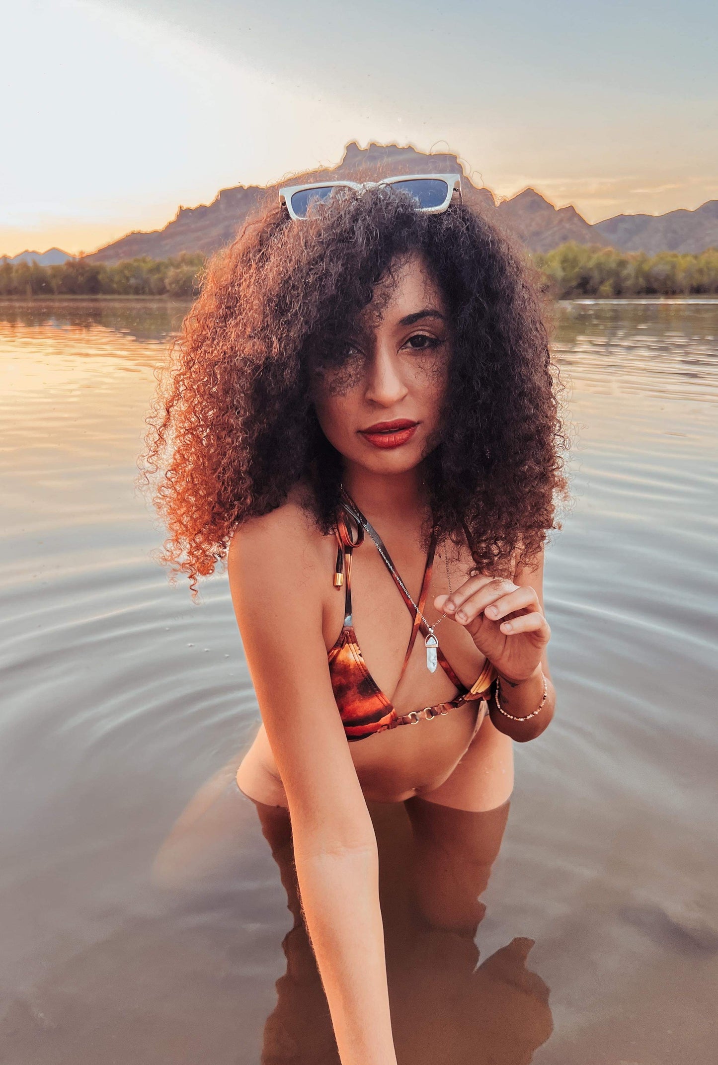 Natural Point Stone Necklace