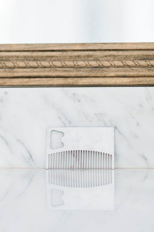 Stainless Steel Beard Comb and Bottle Opener