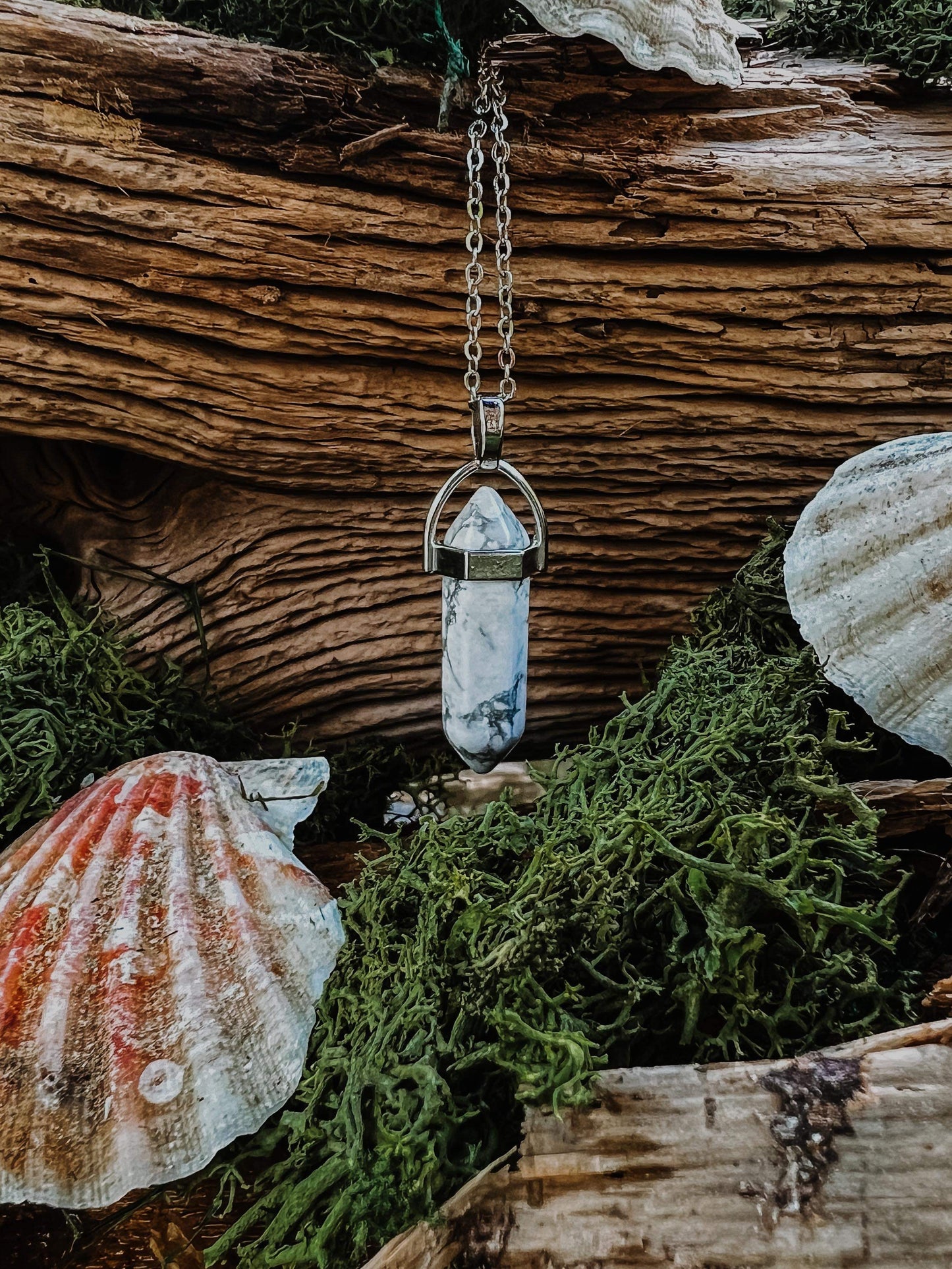 Natural Point Stone Necklace
