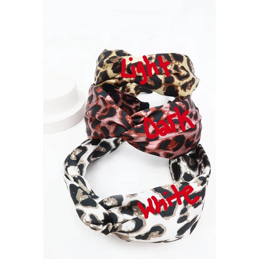 Twist Leopard Print Headband