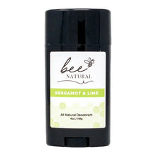 Load image into Gallery viewer, Bee Natural Bergamot Lime All Natural Deodorant
