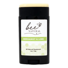 Load image into Gallery viewer, Bee Natural Bergamot Lime All Natural Deodorant
