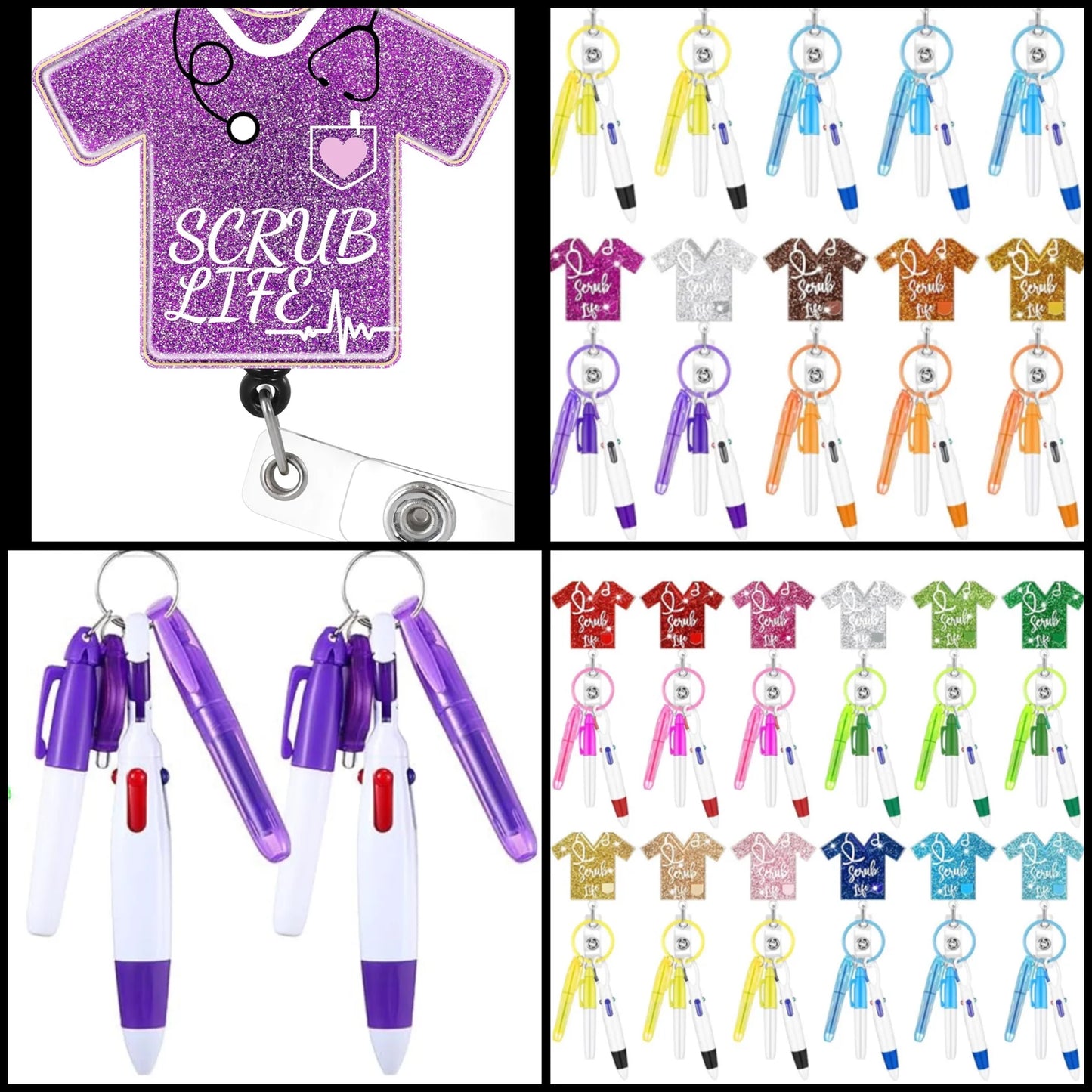 Nurse Appreciation Week Scrub Badge Reel Marker Set