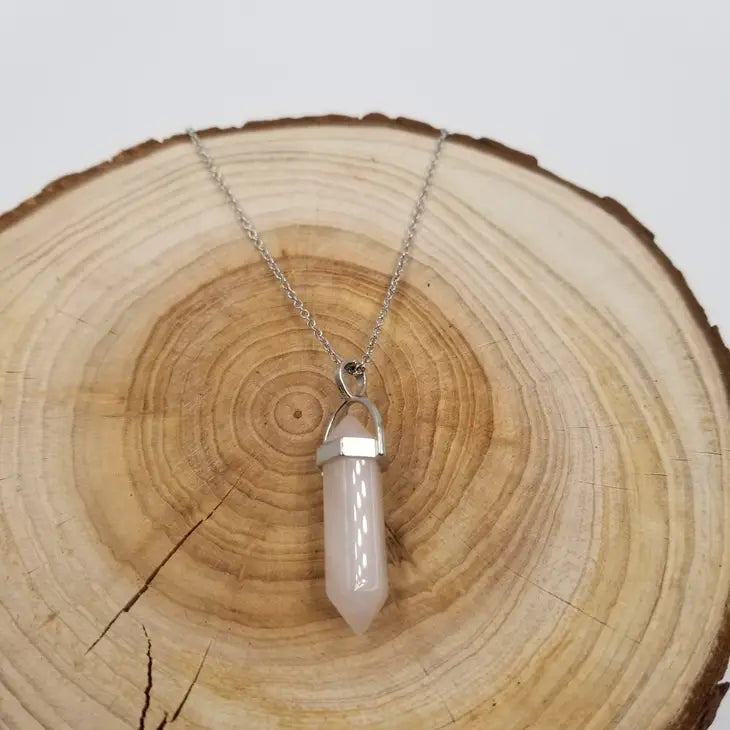 Natural Point Stone Necklace