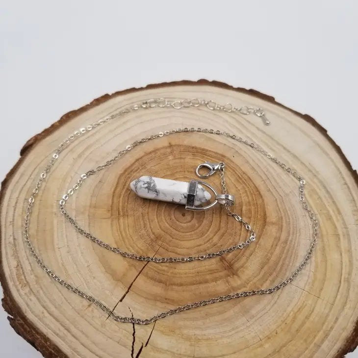 Natural Point Stone Necklace