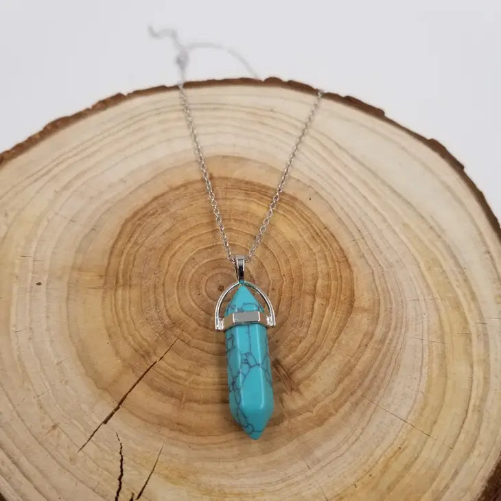 Natural Point Stone Necklace