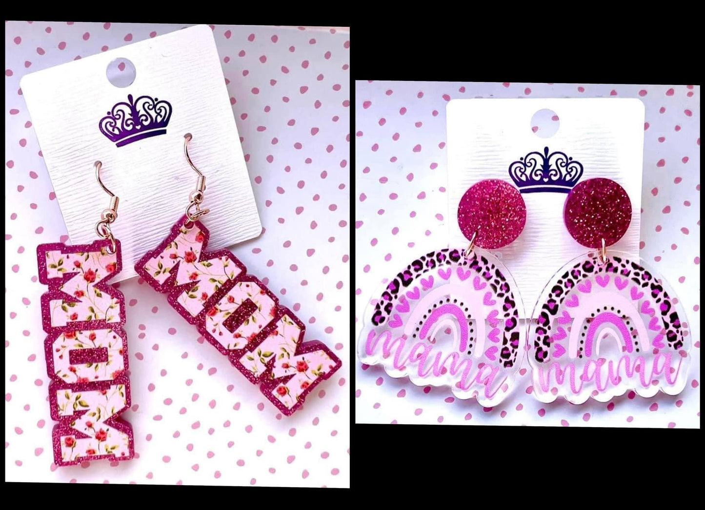 Mom/Mama Acrylic Earrings